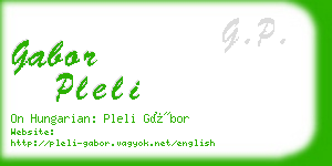 gabor pleli business card